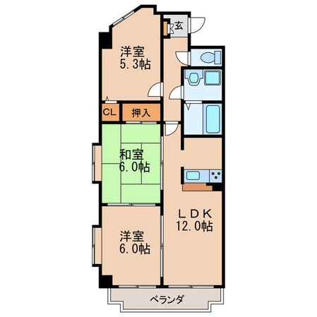 パラディーソ白壁の物件間取画像